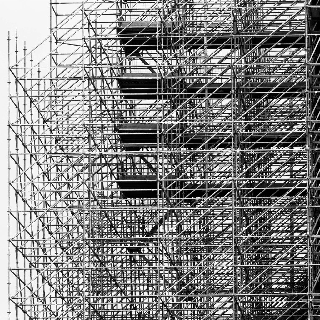 scaffold, scaffolding, support, pole, construction, right, angle, orthogonal, square, structure, temporary, platform, precarious, excessive, gray support, gray construction, scaffold, scaffolding, scaffolding, scaffolding, scaffolding, scaffolding